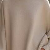 Gardenia™ | Ribbed-cuff crewneck poncho sweater