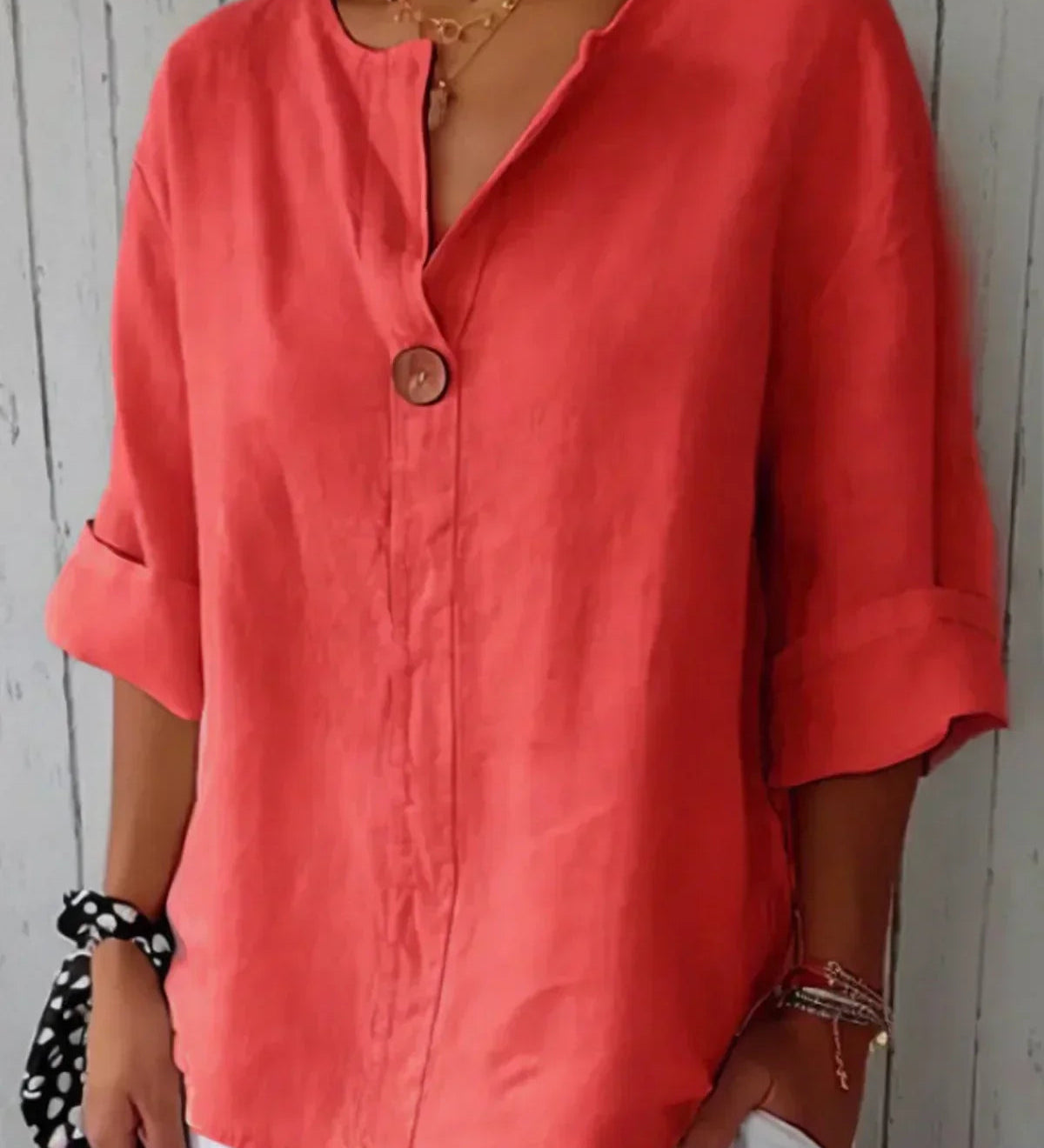 Relaxed V-Neck Blouse