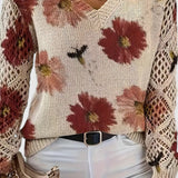 Tristana™ | Elegant Floral Cotton Sweater