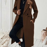 Mery™ | Notched-Lapel Button-Tab Tailored Coat