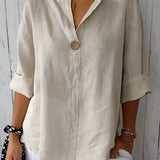 Relaxed V-Neck Blouse
