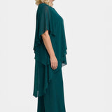Elegant Chiffon Layered Pant Set