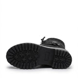 Cordelia™ | Knit-cuff buckle-strapped lace-up hiking boots