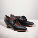 Lilly™ | Elegant Vintage Leather Heels