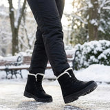 Loretta™ | Lace-Up Fleece-Lined Winter Ankle Boots