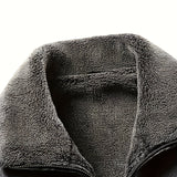 Chic Leather Jacket with Cozy Fleece Lining