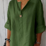 Relaxed V-Neck Blouse