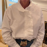 Elegant Ruffled Button-Down Blouse