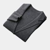 Cashmere Coat Featuring Bacchus-Inspired Buttons