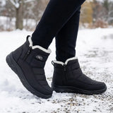 Odile™ | Quilted side-zip faux-fur winter ankle boots