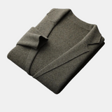 Cashmere Coat Featuring Bacchus-Inspired Buttons