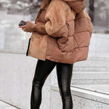 Saffron™ | Faux-Fur Panel Ribbed-Cuff Hooded Puffer Jacket