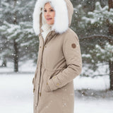 Ceridwen™ | Faux-fur hooded drawstring parka coat