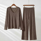 Lorenza™ | Ribbed V-neck two-piece lounge set