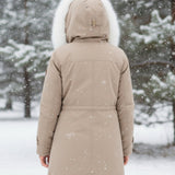Ceridwen™ | Faux-fur hooded drawstring parka coat