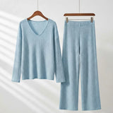 Lorenza™ | Ribbed V-neck two-piece lounge set