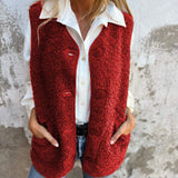 Ella™ | Teddy sherpa fleece button-front jacket