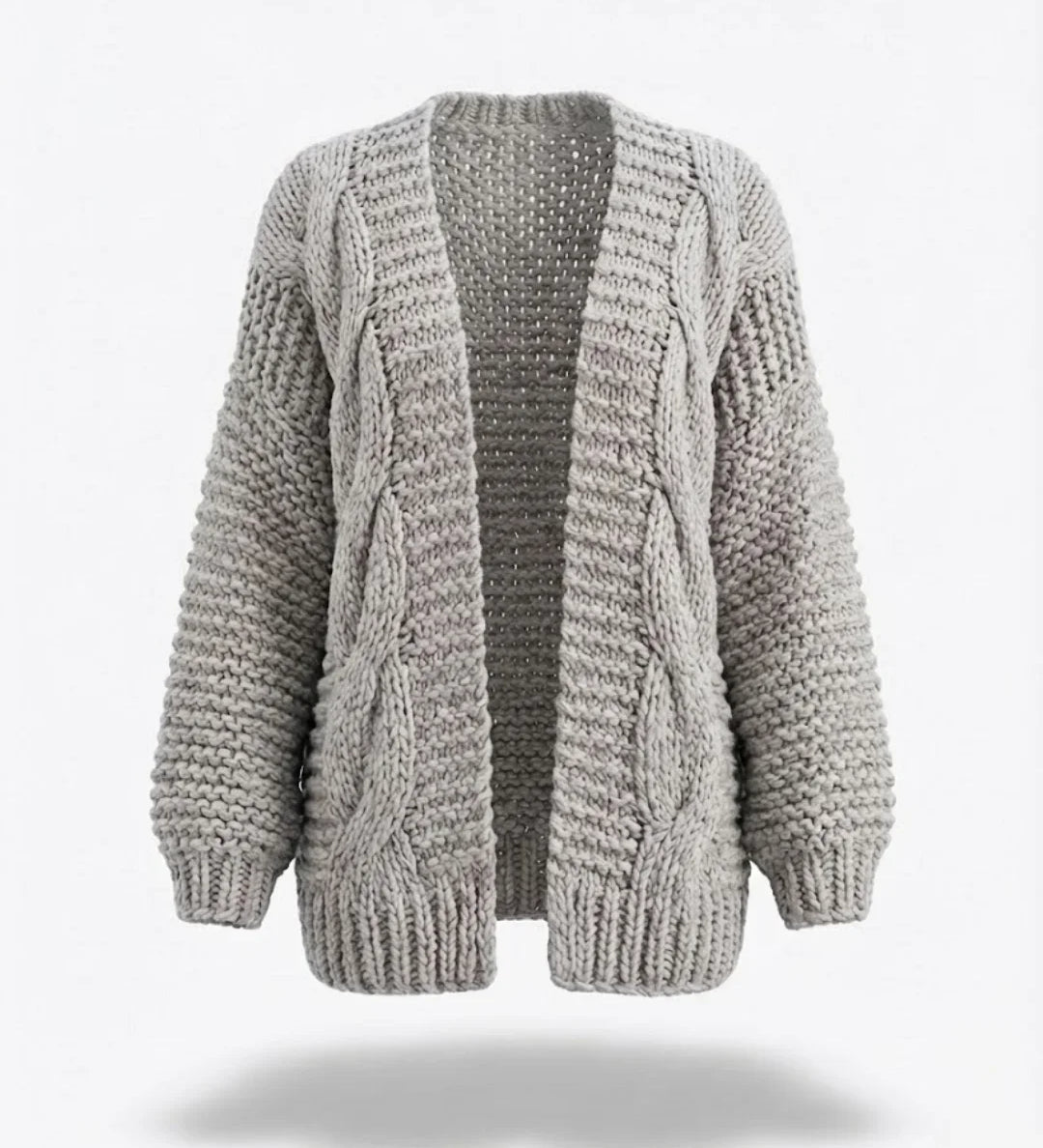 Honorine™ | Chunky Knit Open-Front Cardigan