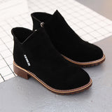 Comfortable All-Day Side-Zip Suede Ankle Boots