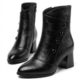 Blanca™ | Croc-embossed foldover cuff heeled ankle boots
