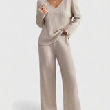 Lorenza™ | Ribbed V-neck two-piece lounge set