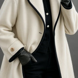 Synthia™ | Long Coat with Shawl Collar