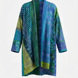 Eden™ | Patchwork Print Open-Front Oversized Kimono Fit Cardigan