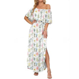 Floral Off-Shoulder Maxi Dress