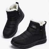 Odile™ | Quilted side-zip faux-fur winter ankle boots