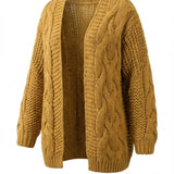 Karine™ | Cable-Knit Oversized Short Cardigan