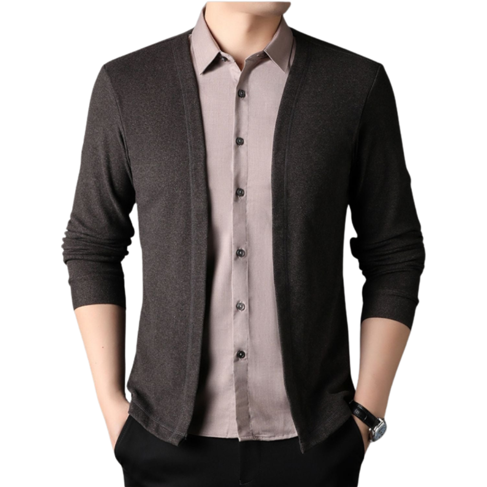 2-in-1 Shirt and Knit Jacket Combo