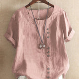 Asymmetrical Button Tunic Top