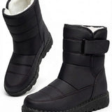 Oksana™ | Quilted hook-and-loop plush-lined snow boots