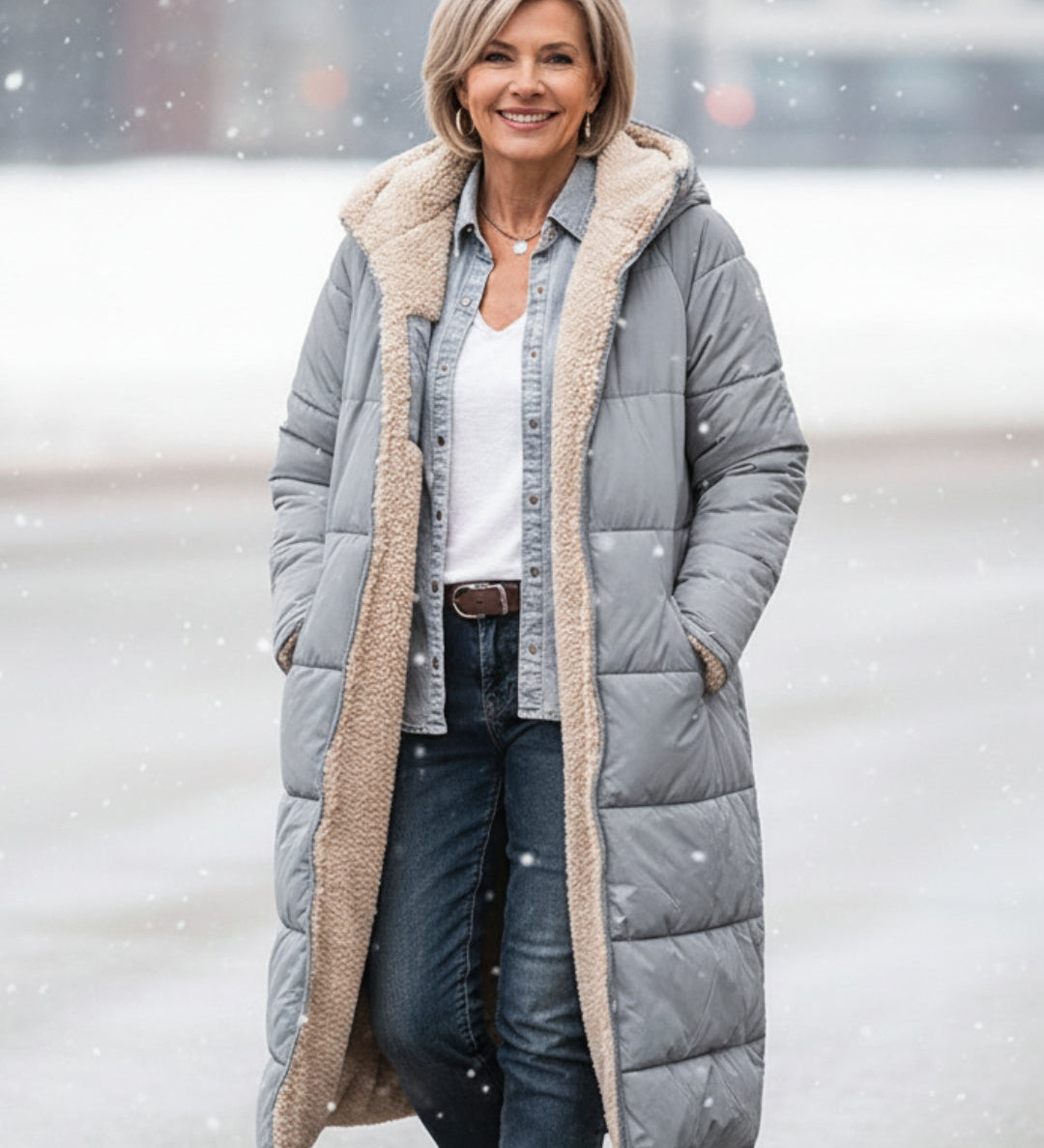 Helena™ | Hooded sherpa-lined puffer coat