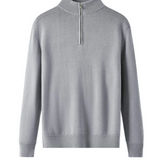 Merino Wool Zip Sweater in Capri