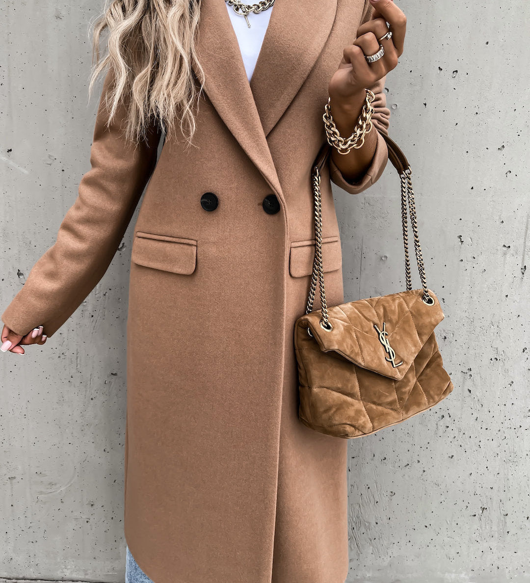 Margot™ | Double-Breasted Longline Tailored Coat