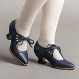 Lilly™ | Elegant Vintage Leather Heels