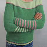 Leila™ | Casual Striped and Color Block Sweater