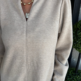 Refined Versatile Herringbone-Knit Shift Dress