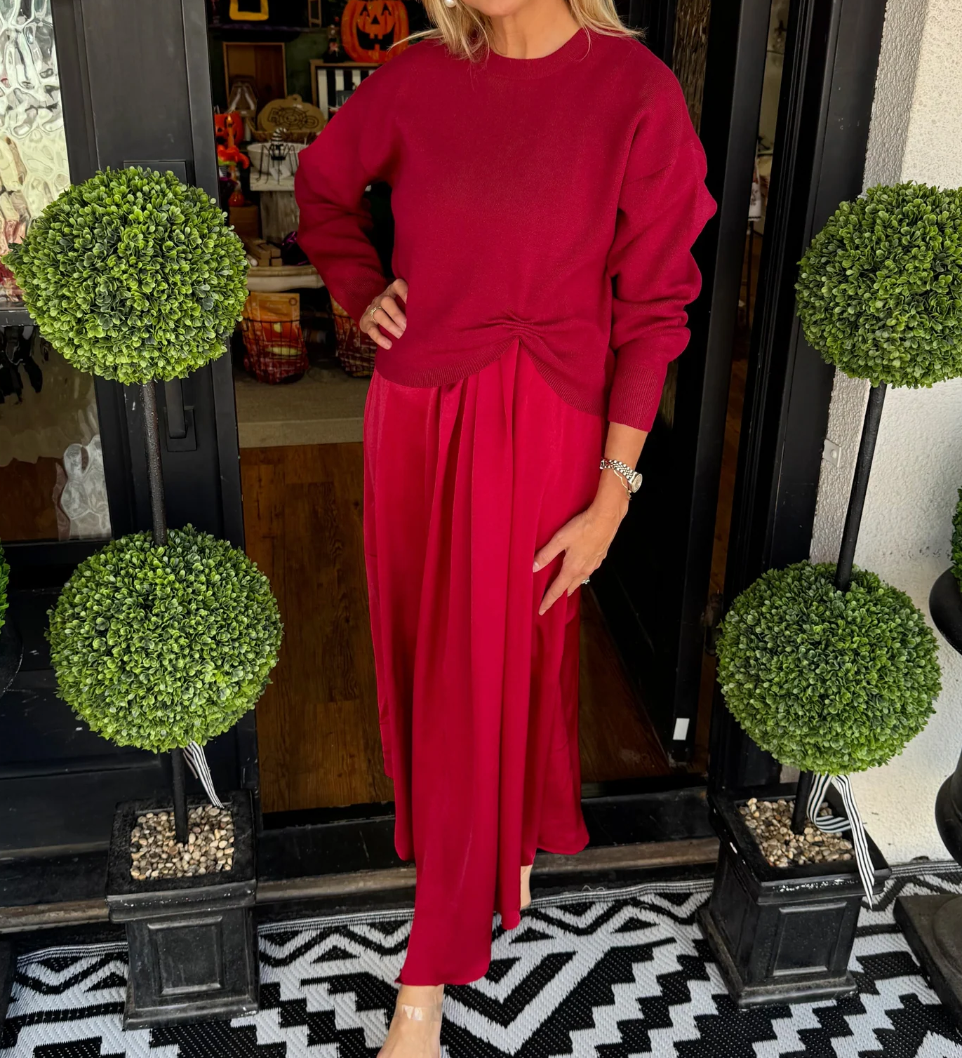 Twist Front Layered Dress