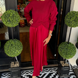 Twist Front Layered Dress