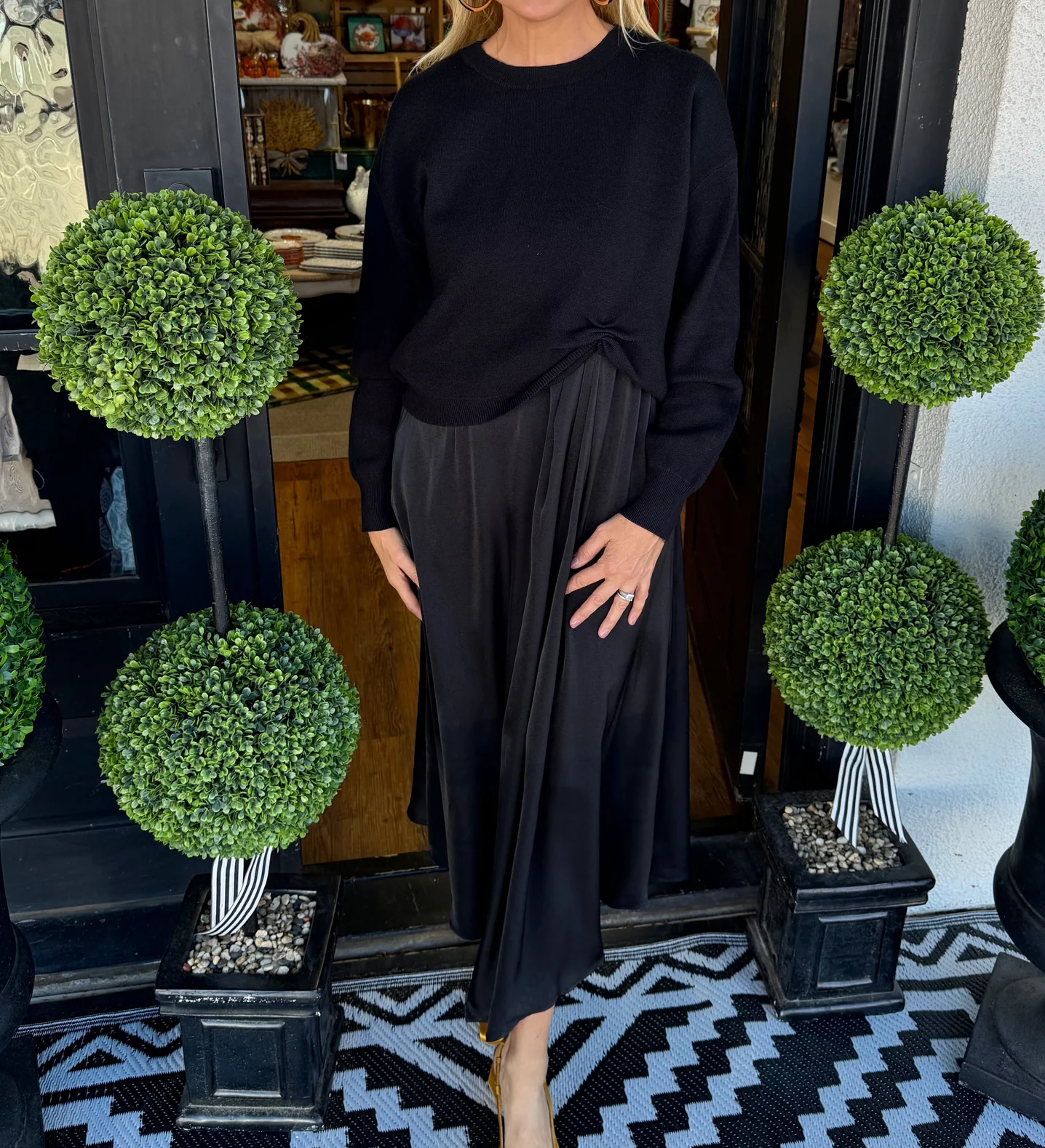 Twist Front Layered Dress