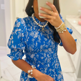 Charming Floral Smocked Tiered Maxi Dress