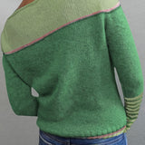 Leila™ | Casual Striped and Color Block Sweater