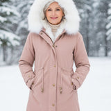Ceridwen™ | Faux-fur hooded drawstring parka coat