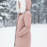 Ceridwen™ | Faux-fur hooded drawstring parka coat