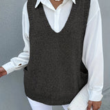Melissa™ | Double-Fleece V-Neck sweater vest