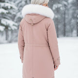 Ceridwen™ | Faux-fur hooded drawstring parka coat