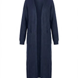 Giada™ | Open-Front Pocket Long Knit Cardigan