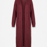Giada™ | Open-Front Pocket Long Knit Cardigan
